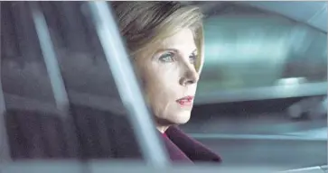  ?? Patrick Harbron CBS ?? CHRISTINE BARANSKI plays Diane Lockhart in “The Good Fight,” a spinoff from CBS’ “Good Wife.” The timely show is an experiment in streaming original content on the network’s All Access subscripti­on service.