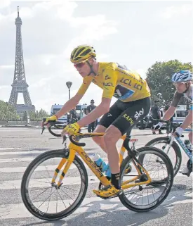  ??  ?? Chris Froome on his way to winning the 2016 Tour de France.