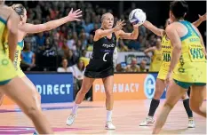  ?? GETTY IMAGES ?? Laura Langman was at the centre of most things for the Silver Ferns in the win over Australia in Christchur­ch.