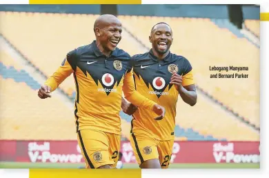  ??  ?? Lebogang Manyama and Bernard Parker