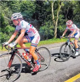  ?? CORTESÍA FECOCI ?? María José Vargas (29) y Natalia Navarro (30) corrieron la Vuelta a Nicaragua con la Selección Nacional.