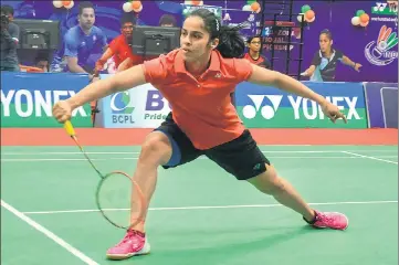  ?? PTI ?? Saina Nehwal has won four national titles, the last two defeating higher-ranked PV Sindhu in the final.