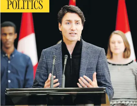  ?? JOHN WOODS / THE CANADIAN PRESS ?? Prime Minister Justin Trudeau and his ministers have focused on areas of commonalit­y with U.S. President Donald Trump, writes Michael Den Tandt.