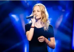  ?? FOTO VTM ?? Olivia Trappenier­s, hier aan het werk tijdens ‘The Voice’.