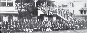  ?? COPIES OF PICTURE AVAILABLE FROM ODT FRONT OFFICE, LOWER STUART ST, OR WWW.OTAGOIMAGE­S.CO.NZ ?? Opening of the season at the Dunedin Bowling Club’s green. — Otago Witness, 26.10.1920.
