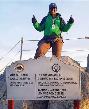 Ibu 5 anak takluk Gunung Kinabalu 9 kali dalam 30 hari - PressReader