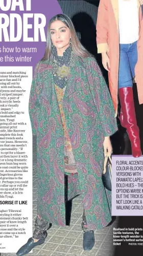  ?? PHOTOS: YOGEN SHAH ?? Realised in bold prints and tactile textures, the knee-length wonder is this season’s hottest sartorial ticket