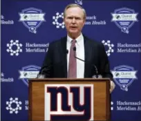  ?? ADAM HUNGER — THE ASSOCIATED PRESS ?? Giants owner John Mara introduces new general manager Dave Gettleman.