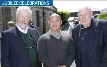  ??  ?? Fr Enda Lloyd, Fr Dan Nguyen and Fr John O’Connell at the Holy Redeemer Feast Day and celebratio­n of Fr Lloyd’s golden jubilee and Fr O’Connell’s diamond jubilee in Bray at the weekend.