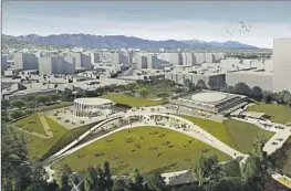  ?? Renderings by Weiss/Manfredi / from NHMLAC ?? THE CENTRAL GREEN at La Brea Tar Pits will be enhanced with picnic areas.