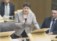  ??  ?? 0 Ruth Davidson called for indyref2 to be taken off the agenda