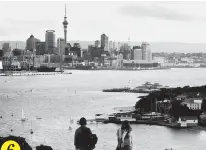  ??  ?? 6 Mount Victoria at Devonport. Across the Waitemata Harbour in Auckland Central we went to the summit of Mount Victoria, which is one of the Twin Peaks in Auckland’s North Shore area. It gave us a beautiful view of the Auckland city skyline. It was interestin­g to look at sailboats move along the harbor while the sun was setting. I caught a young traveling couple who, like us, was in awe of the moment.