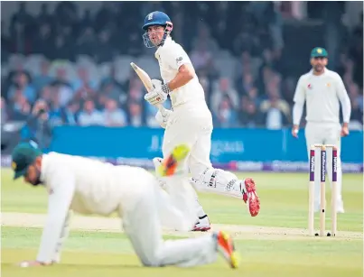  ?? Picture: PA. ?? England opener Alastair Cook works the ball away during his knock of 70.