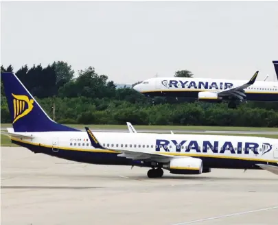  ??  ?? Low-cost carrier Ryanair faced possible strike action in six European countries. (AP)