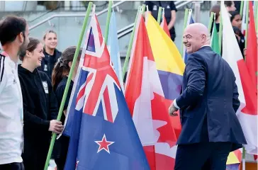  ?? ?? When Fifa came to town last October for the Women’s World Cup 2023 draw at Aotea Centre, the world paid attention to what Fifa President Gianni Infantino did and said. This year’s event will attract a huge global audience, too – but it also spotlights the lack of major global sporting events after this year.