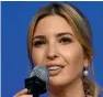  ?? — AFP ?? Ivanka said women-owned businesses in the developing world suffer an annual credit deficit of $300 billion.