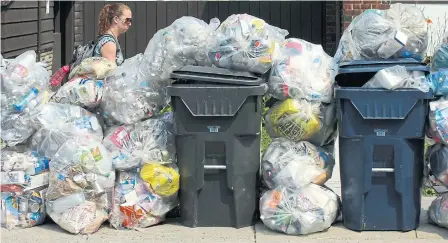  ?? JIM RANKIN TORONTO STAR FILE PHOTO ?? Deloitte’s report says Canadians used 4.6 million metric tonnes of plastic in 2016. Only a small portion of that is recycled and most of the waste goes to landfills.