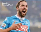  ??  ?? Gonzalo Higuain, 27 anni