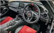  ??  ?? Abarth’s interior is more flamboyant but quite tight