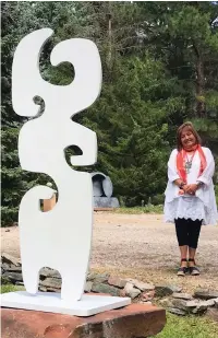  ??  ?? Melanie Yazzie (Navajo) Grandmothe­r© Aluminum sculpture edition of 8 6’ tall
Glenn Green Galleries