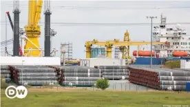  ??  ?? It's yet unclear whether the Nord Stream 2 gas pipeline will ever be completed