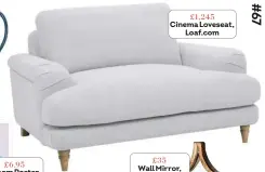  ?? ?? £1,245 Cinema Loveseat, Loaf.com