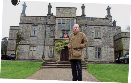  ??  ?? A hold on history: Sir Richard FitzHerber­t and Tissington Hall