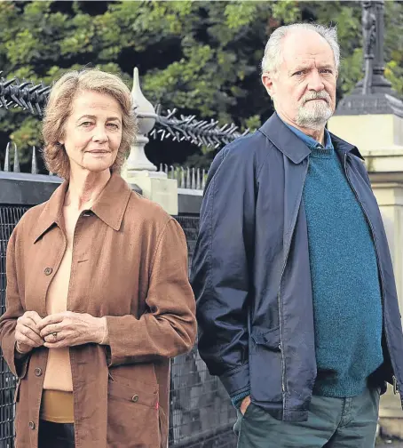  ??  ?? Charlotte Rampling as Veronica Ford and Jim Broadbent as Anthony Webster.