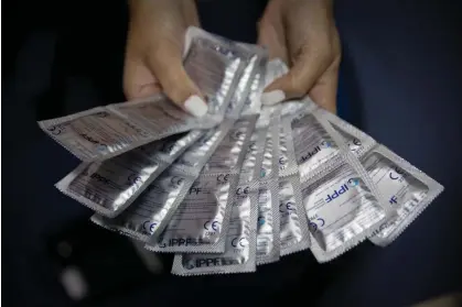  ?? Photograph:Rayner Pena R/EPA ?? Despite a rise in cases of syphilis and other STDs, condom use has been declining.