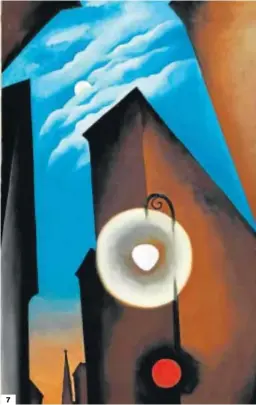  ?? GEORGIA 0’KEEFFE MUSEUM, VEGAP, MADRID, 2021 ?? 7
1. ‘Paisaje de Black Mesa,’ Nuevo México, 1930. Georgia O’Keeffe Museum. 2. ’Georgia O’Keeffe’, 1920-22, retratada por Alfred Stieglitz. 3. ‘Carretera en invierno, I’, 1963. National Gallery of Art, Washington. 4. ‘Puerta negra con rojo’, 1954. 5. ‘Pueblo de Taos’, 1929-1934.6. ‘Estramonio. Flor blanca nº 1’, 1932. 7. ‘Calle de Nueva York con luna’, 1925. Colección Carmen Thyssen-Bornemisza.
