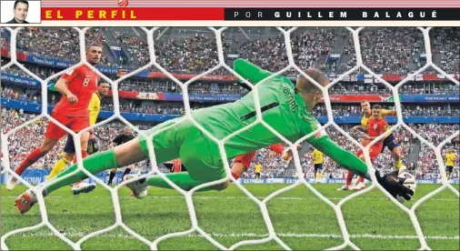  ??  ?? DECISIVO. Pickford está siendo una pieza clave para Inglaterra con sus paradas. En la imagen, en el duelo de cuartos de final contra Suecia.