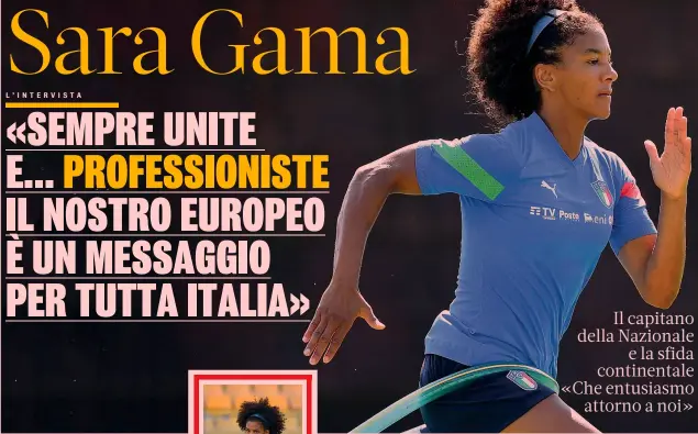  ?? GETTY ?? L’esempio del capitano Sara Gama durante una sessione di allenament­o: il capitano azzurro è pronto per l’Europeo