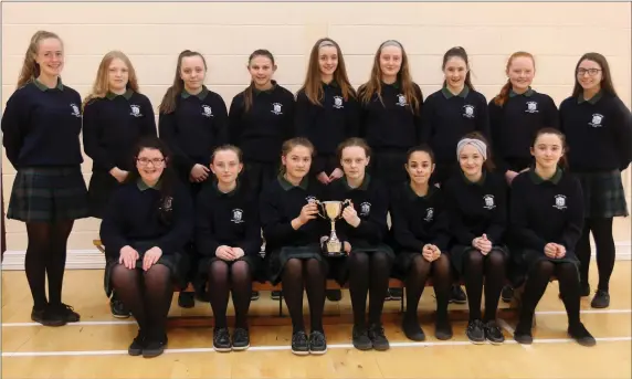  ??  ?? Ursuline College 1st Year Hockey League winners of the McCallion Trophy.