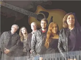  ?? SNEARY FAMILY PHOTO ?? The Sneary Family Band includes, from left, Jim Sneary, Lauren Sneary, Kevin Sneary, Emerson Sneary, Olivia Barbour and Debbie Sneary.