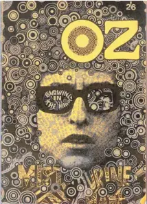  ?? SUCCESSION MARTIN SHARP/SODRAC ?? Bob Dylan en couverture de la revue OZ, no 7, oct.-nov. 1967, Martin Sharp