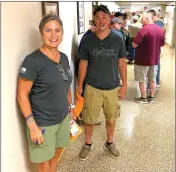  ?? Photo by Brian D. Stockman ?? Lines stretched from the Elk County Commission­ers' Office down the hall to the Treasurer's Office as hunters gathered on the first day they could purchase licenses for the 2023-24 season.