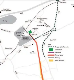  ??  ?? A map of the Haweswater Aqueduct plans