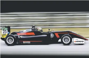  ??  ?? FORMULA THREE. Jonathan Aberdein in his Motopark Dallara Volkswagen.