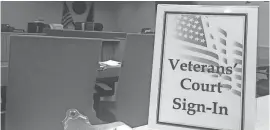  ?? BRIEANNA J. FRANK/THE REPUBLIC ?? Veterans treatment courts have a track record of preventing initial incarcerat­ion and reducing recidivism rates among the veteran population. They deserve our support.