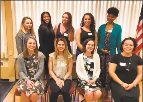  ?? Contribute­d photo ?? Two Middletown residents were recent recipients of nursing scholarshi­ps from the Wethersfie­ld-Rocky Hill Profession­al Nurses Associatio­n. Seated, from left, are Tatiana Shvydkova, Brielle Benson, Heather Wolfe-Taylor and Allison Demarest; standing,...