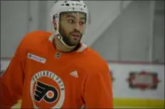  ?? SUBMITTED PHOTO – ZACK HILL ?? New Flyers forward Justin Bailey skates during an optional practice Sunday at the Skate Zone in Voorhees, N.J.