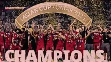  ?? ?? La festa del Qatar: si è confermato campione dopo il trionfo del 2019