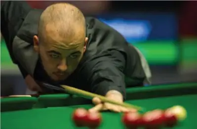  ?? FOTO BELGA ?? Luca Brecel concentree­rt zich.