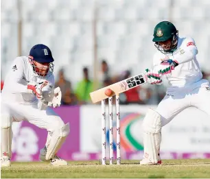  ?? AFP ?? Sabbir Rahman holds the key to Bangladesh’s hopes of winning the first Test against England. —