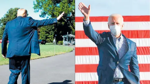  ?? Foto AFP ?? CONTROVERS­IA. El presidente Donald Trump anunció que no asistirá a la investidur­a de Joe Biden.