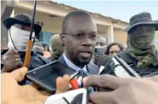  ?? ?? زعيم المعارضة السنغالية عثمان سونكو «صورة أرشيفية»