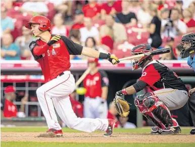  ?? GETTY IMAGES FILE PHOTO ?? Trea Turner, now the Washington Nationals shortstop, bats for the U.S. team during the 2015 All-Star Futures Game at Great American Ball Park in Cincinnati.