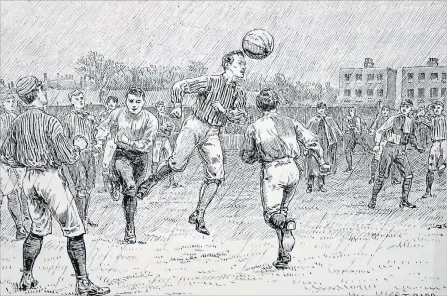  ??  ?? Soccer and its rules date from England in the 1860s, and by 1900 was played widely, even beyond British influence, in Europe, Africa and Central and South America.