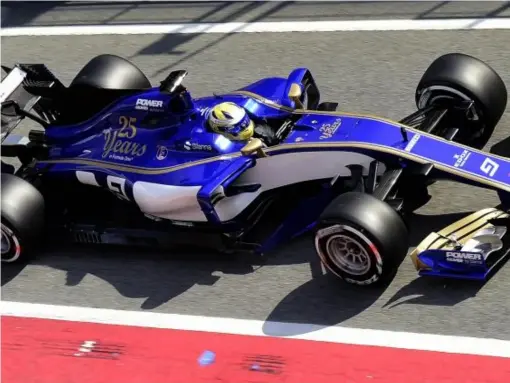  ??  ?? Will Sauber give Ericsson a better car this year? (AFP/Getty)