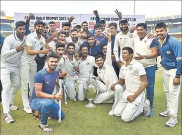  ?? PTI ?? Ranji Trophy saw a firsttime winner for the second year in a row as Vidarbha emulated Gujarat’s feat, in Indore on Monday.